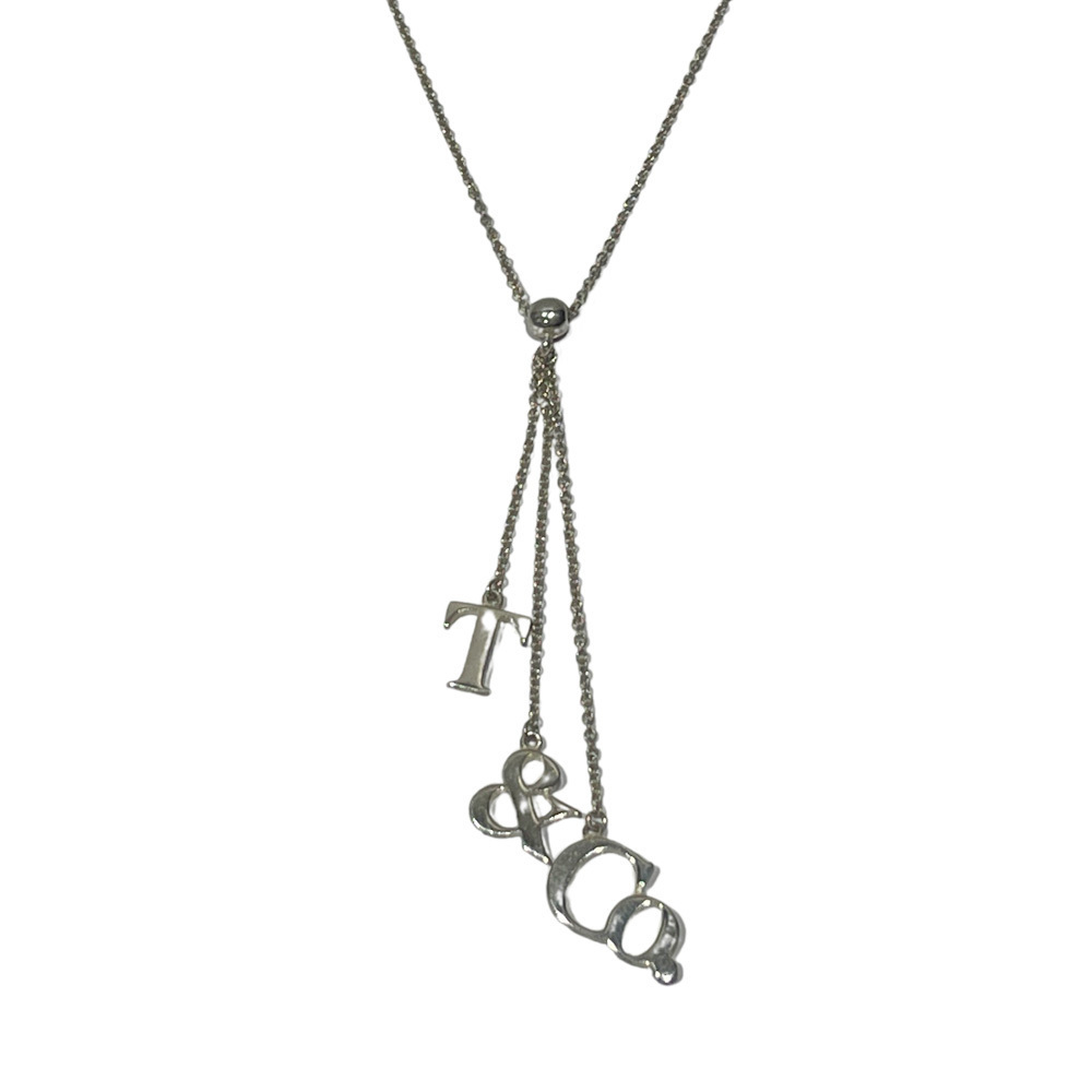 Tiffany T&Co. Swing Logo Necklace Silver